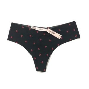 Victoria Secret SEXY Thong No Show Panty Strawberries